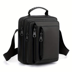 Men's Vertical Small Square Shoulder Bag Waterproof Nylon Handbag