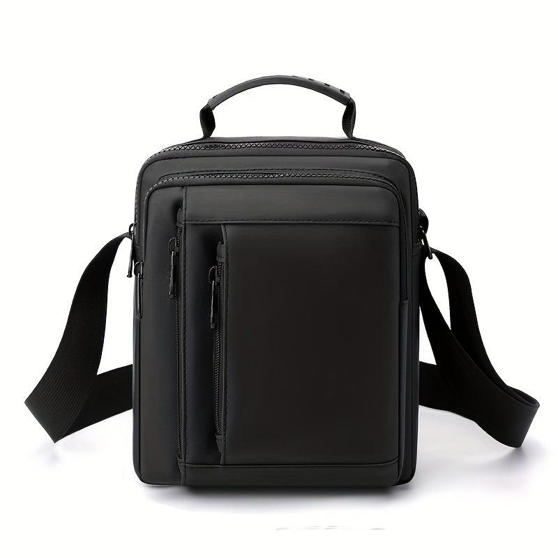 Men's Vertical Small Square Shoulder Bag Waterproof Nylon Handbag