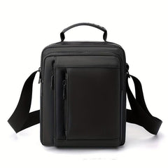 Men's Vertical Small Square Shoulder Bag Waterproof Nylon Handbag