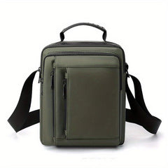 Men's Vertical Small Square Shoulder Bag Waterproof Nylon Handbag