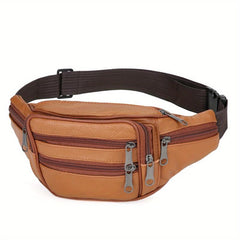PU Leather Crossbody Chest Bag for Travel Hiking