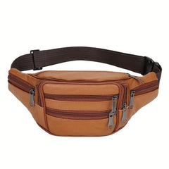 PU Leather Crossbody Chest Bag for Travel Hiking