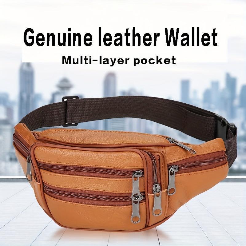 PU Leather Crossbody Chest Bag for Travel Hiking