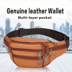 PU Leather Crossbody Chest Bag for Travel Hiking