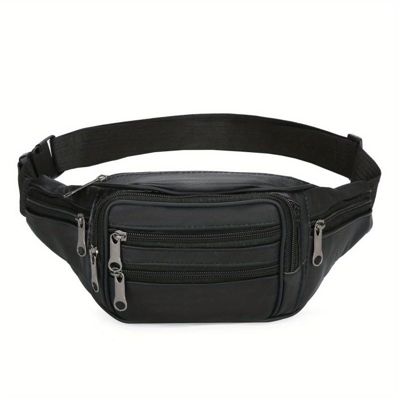 PU Leather Crossbody Chest Bag for Travel Hiking