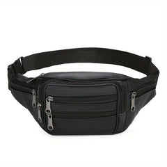 PU Leather Crossbody Chest Bag for Travel Hiking