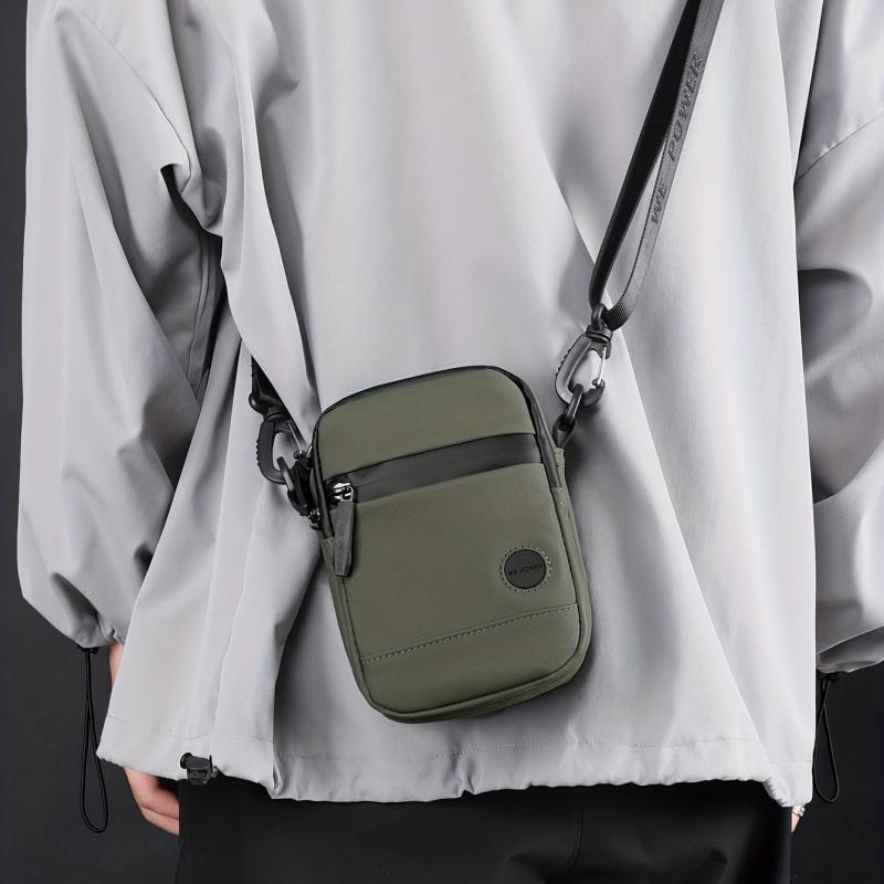 Men's Nylon Crossbody Bag - Multifunction Shoulder Bag for Outdoor Sports