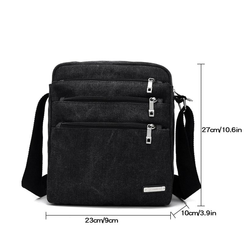 Men's Casual Canvas Diagonal Shoulder Bag Wear Resistant