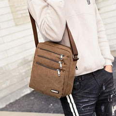 Men's Casual Canvas Diagonal Shoulder Bag Wear Resistant