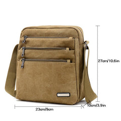 Men's Casual Canvas Diagonal Shoulder Bag Wear Resistant