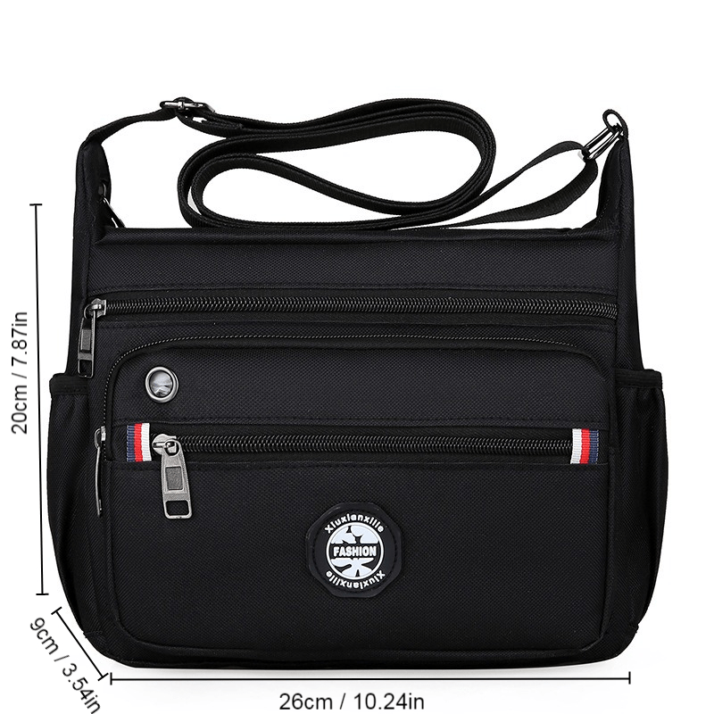 Men's Large Capacity Messenger Bag Waterproof Single Shoulder Bag
