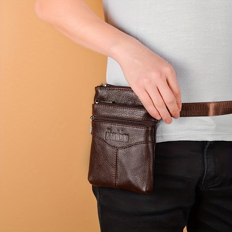 Men's Leather Shoulder Bag Crossbody Bag Waist Bag