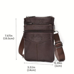 Men's Leather Shoulder Bag Crossbody Bag Waist Bag