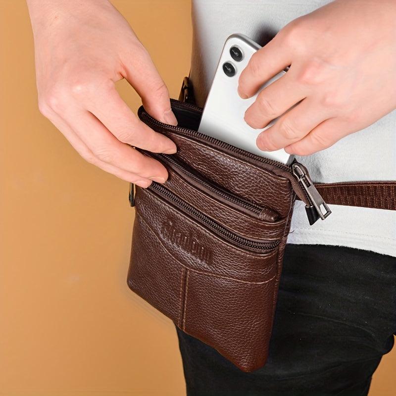 Men's Leather Shoulder Bag Crossbody Bag Waist Bag
