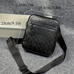 Plaid Shoulder Bag Business Briefcase Men's Large Capacity Messenger Bag