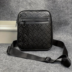 Plaid Shoulder Bag Business Briefcase Men's Large Capacity Messenger Bag