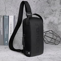 Men's Lightweight Water Resistant Shoulder Messenger Bag