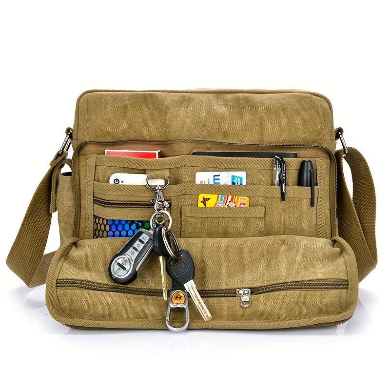 Canvas Shoulder Bag For Men Crossbody Bag