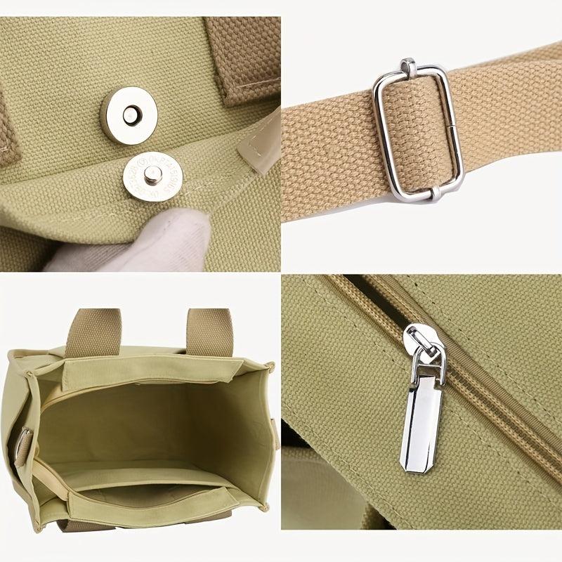 Canvas Tote Bag Mini Handbag Crossbody Purse Shoulder Bag