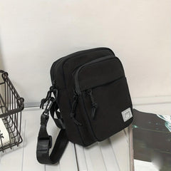 Canvas Messenger Bag for Men, Casual Shoulder Chest Bag for Daily Commute Travel
