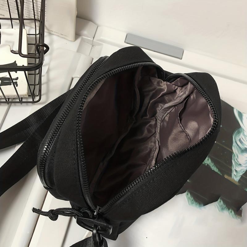 Canvas Messenger Bag for Men, Casual Shoulder Chest Bag for Daily Commute Travel