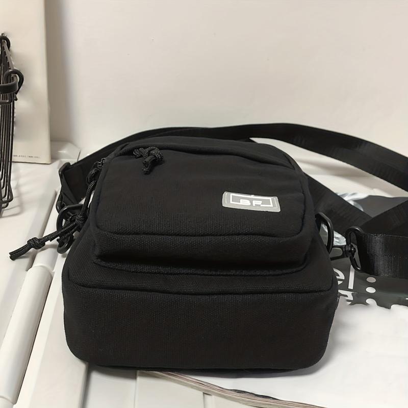 Canvas Messenger Bag for Men, Casual Shoulder Chest Bag for Daily Commute Travel
