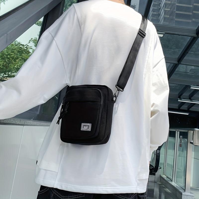 Canvas Messenger Bag for Men, Casual Shoulder Chest Bag for Daily Commute Travel