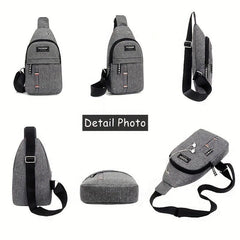 Men's Adjustable Straps Chest Bag Outdoor Sports Crossbody Bag