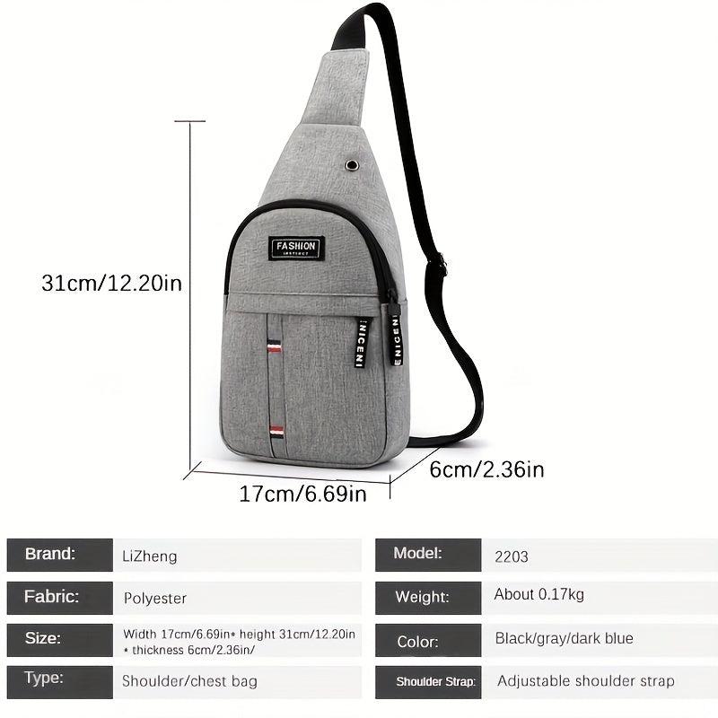 Men's Adjustable Straps Chest Bag Outdoor Sports Crossbody Bag