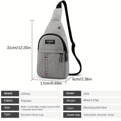 Men's Adjustable Straps Chest Bag Outdoor Sports Crossbody Bag