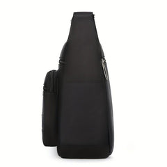 Men's Large Capacity Messenger Bag with Water Bottle Holder