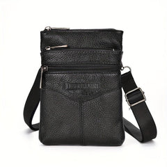 Men's Top Cowhide Waist Bag Business Casual Crossbody