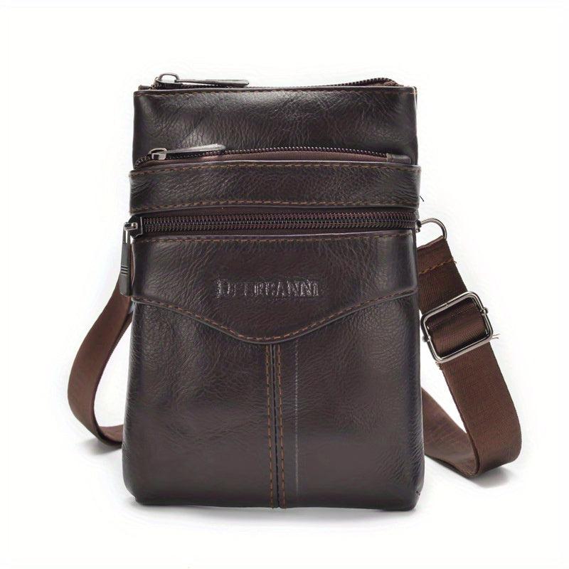 Men's Top Cowhide Waist Bag Business Casual Crossbody