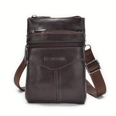 Men's Top Cowhide Waist Bag Business Casual Crossbody
