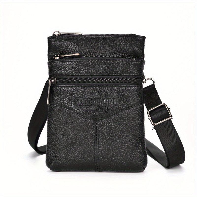 Men's Top Cowhide Waist Bag Business Casual Crossbody