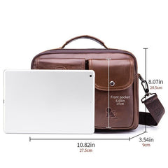 Casual Vintage Men's Leather Shoulder Bag Square Bag