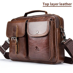 Casual Vintage Men's Leather Shoulder Bag Square Bag