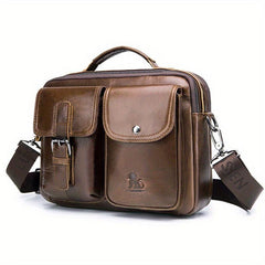 Casual Vintage Men's Leather Shoulder Bag Square Bag