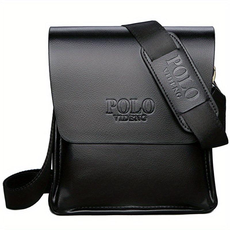 Men's Leather Crossbody Bag Vertical Shoulder Bag Briefcase