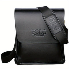 Men's Leather Crossbody Bag Vertical Shoulder Bag Briefcase