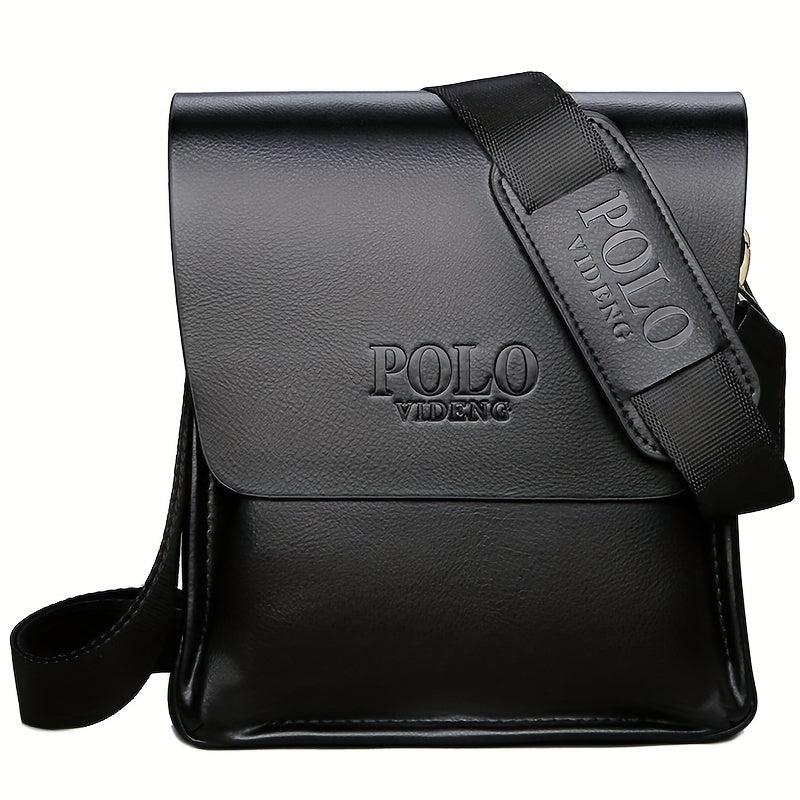 Men's Leather Crossbody Bag Vertical Shoulder Bag Briefcase