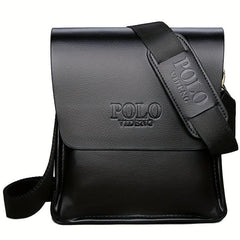 Men's Leather Crossbody Bag Vertical Shoulder Bag Briefcase