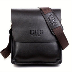 Men's Leather Crossbody Bag Vertical Shoulder Bag Briefcase