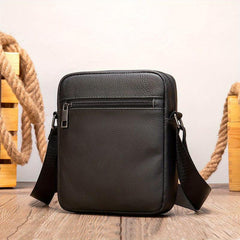 Men's Leather Crossbody Bag Vintage Messenger Bag