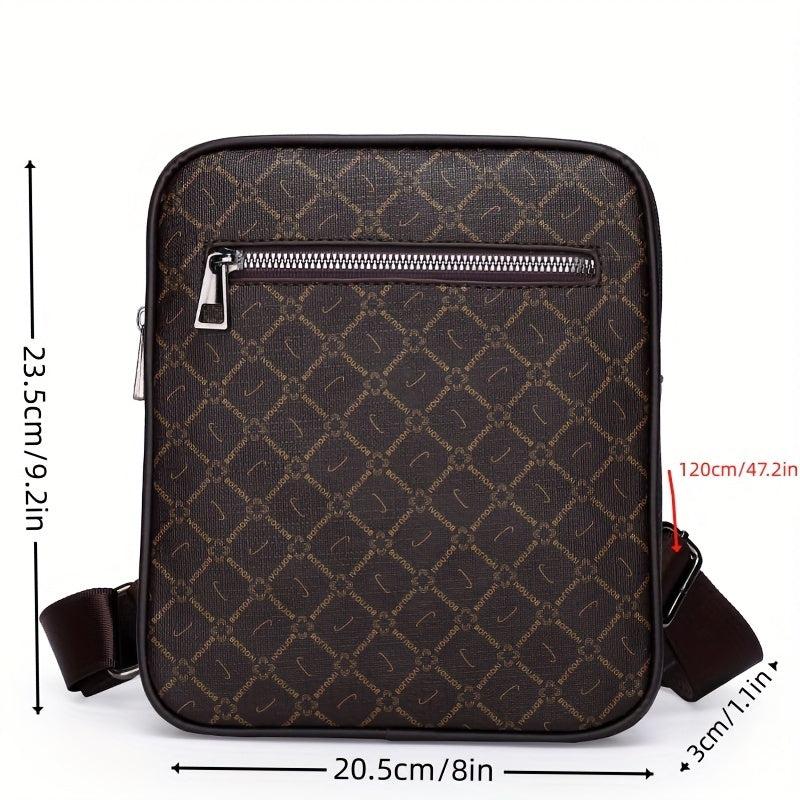 Men's Print Shoulder Bag Crossbody Bag