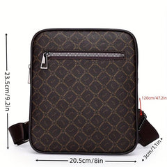 Men's Print Shoulder Bag Crossbody Bag