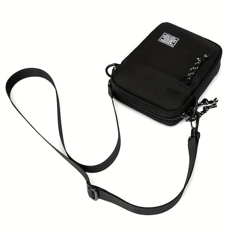 Men's Square Crossbody Bag Oxford Cloth Shoulder Bag