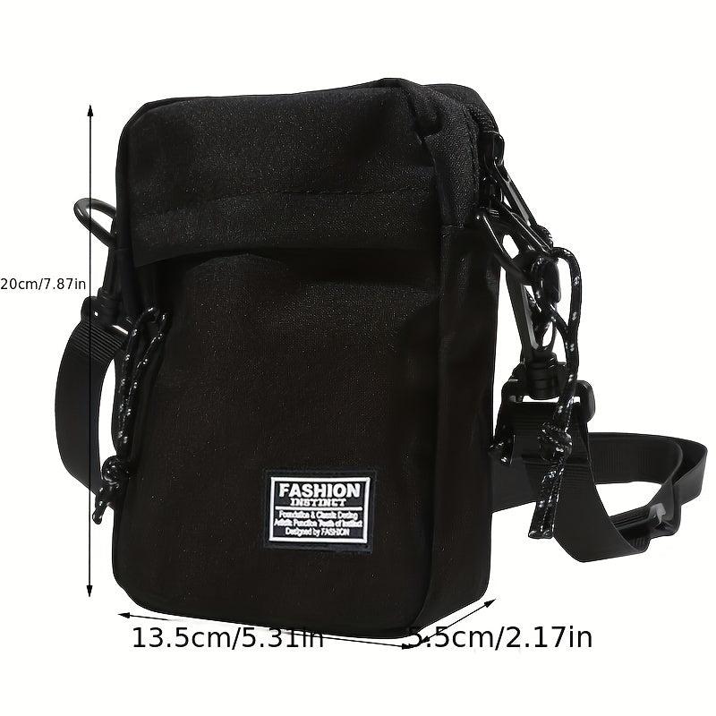 Men's Square Crossbody Bag Oxford Cloth Shoulder Bag