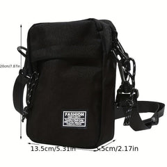 Men's Square Crossbody Bag Oxford Cloth Shoulder Bag
