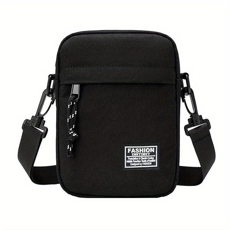 Men's Square Crossbody Bag Oxford Cloth Shoulder Bag